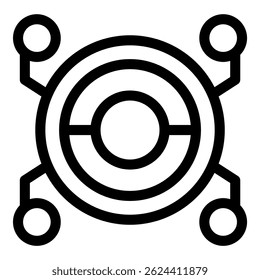 Electronic circuit board with multiple connections is connecting to a central processor