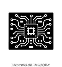 Electronic Circuit Board PCB Vector Icon