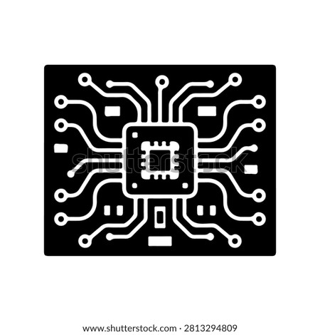 Electronic Circuit Board PCB Vector Icon