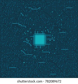 Electronic Circuit Board Seamless Pattern. EPS10 Vector