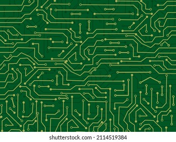 Tarjeta de circuito electrónico. Textura de la placa de circuito de fondo de tecnología. ilustración vectorial