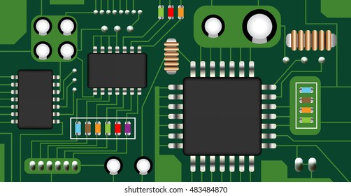 electronic circuit board vector