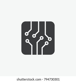 Electronic Circuit Board Vector Icon