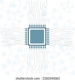 Electronic circuit board vector for technology and finance concept and education