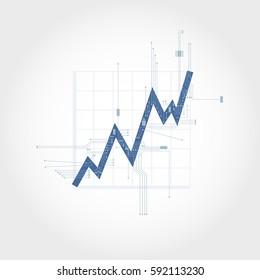 Electronic circuit branching from a graph. Clean design.