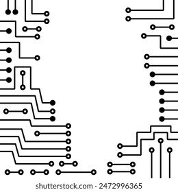 Marco de negocio del circuito Electrónica. Concepto de alta tecnología. Plantilla digital. 