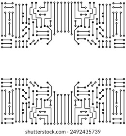 Electronic circuit business frame. High tech concept. Digital template. 