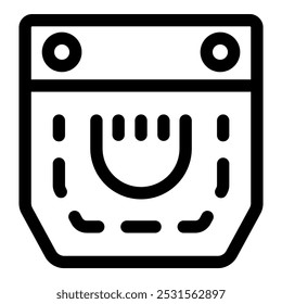 Electronic circuit chip component icon showing computing power
