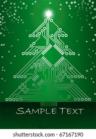 Electronic Circuit Christmas Tree