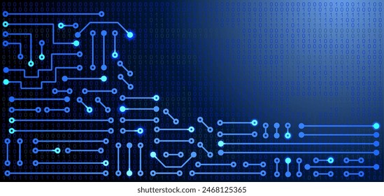 Elektronische Musik Circuit-Eckhintergrund. High-Tech-Konzept. Digitale Vorlage. 