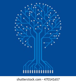 The Electronic Circuit In The Form Of A Tree.