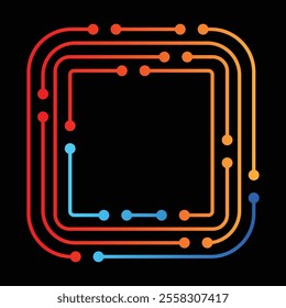 Electronic circuit forming number zero, representing technology and digital innovation