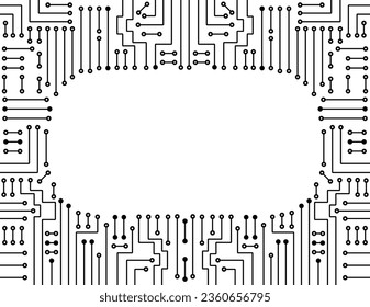 Electronic circuit frame. Technology background.