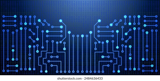 Circuito Electrónica de fondo brillante. Concepto de alta tecnología. Plantilla digital. 