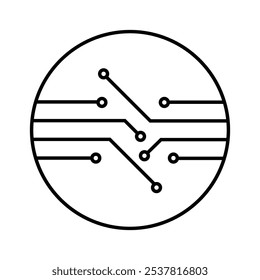 electronic circuit icon illustration design