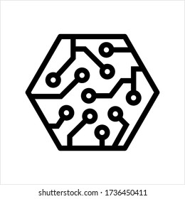 Elektronisches Schaltbild, gedruckte Leitfaden für Leiterbahnen Vector Art Illustration