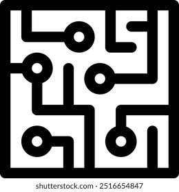 electronic circuit icon. Thin Linear Style Design Isolated On White Background