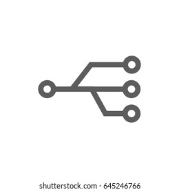 Electronic circuit Icon in trendy flat style isolated on white background. Symbol for your web site design, logo, app, UI. Vector illustration, EPS10.