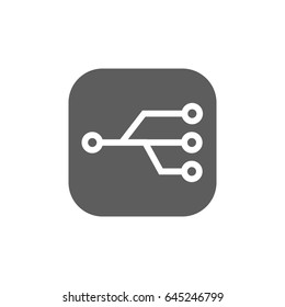 Electronic circuit Icon in trendy flat style isolated on white background. Symbol for your web site design, logo, app, UI. Vector illustration, EPS10.
