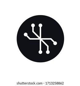 electronic circuit icon, vector illustration