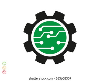 electronic circuit, icon, vector illustration eps10