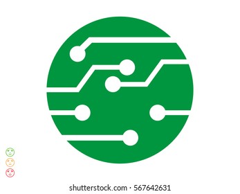 electronic circuit, icon, vector illustration eps10