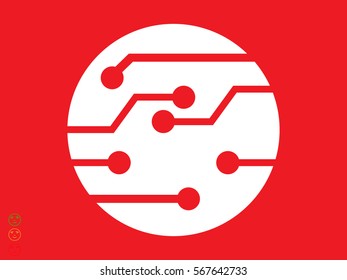 electronic circuit, icon, vector illustration eps10