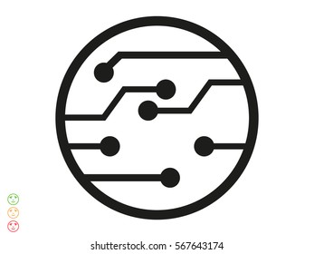 electronic circuit, icon, vector illustration eps10