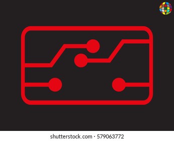 electronic circuit, icon, vector illustration eps10
