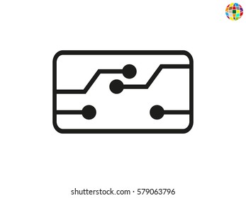 electronic circuit, icon, vector illustration eps10