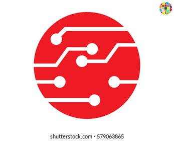 Electronic Circuit, Icon, Vector Illustration Eps10