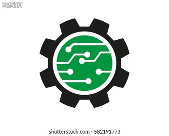 electronic circuit, icon, vector illustration eps10