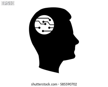 electronic circuit, icon, vector illustration eps10