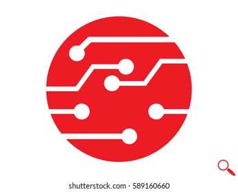 electronic circuit, icon, vector illustration eps10