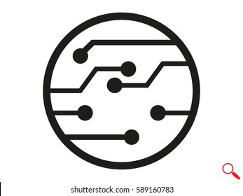 electronic circuit, icon, vector illustration eps10