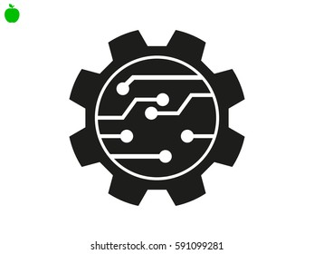 electronic circuit, icon, vector illustration eps10