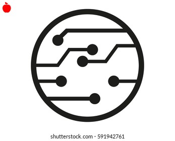 electronic circuit, icon, vector illustration eps10
