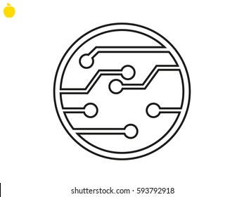electronic circuit, icon, vector illustration eps10