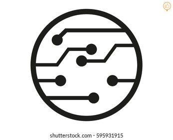 electronic circuit, icon, vector illustration eps10
