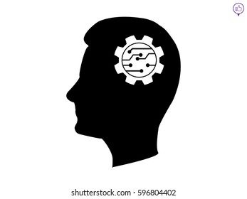 electronic circuit, icon, vector illustration eps10