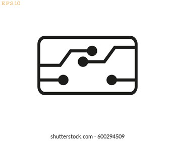 electronic circuit, icon, vector illustration eps10