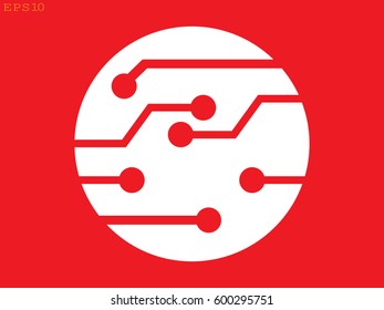 electronic circuit, icon, vector illustration eps10