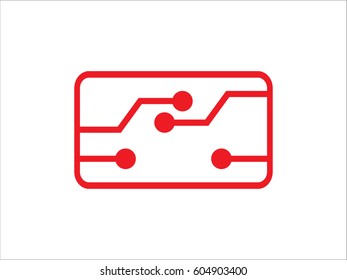 electronic circuit, icon, vector illustration eps10