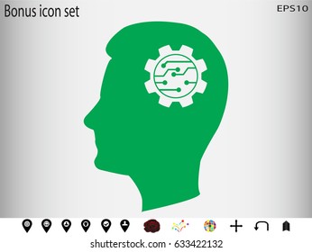 electronic circuit, icon, vector illustration eps10