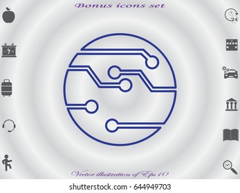 electronic circuit, icon, vector illustration eps10