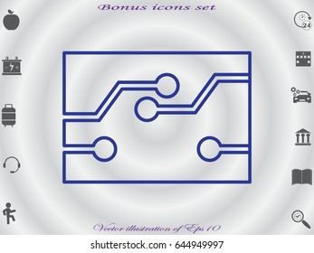 electronic circuit, icon, vector illustration eps10