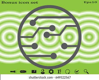 electronic circuit, icon, vector illustration eps10
