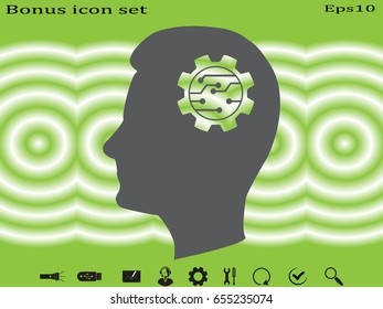 electronic circuit, icon, vector illustration eps10