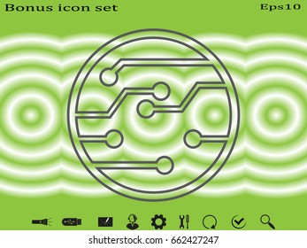 electronic circuit, icon, vector illustration eps10