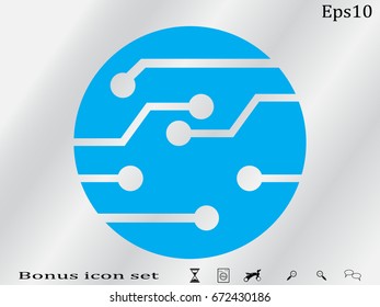 electronic circuit, icon, vector illustration eps10